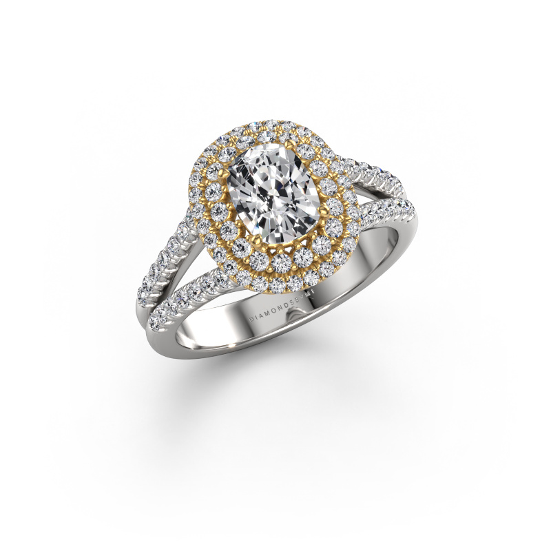 Afbeelding van Verlovingsring Elvie CSH 585 witgoud Diamant 1.495 crt
