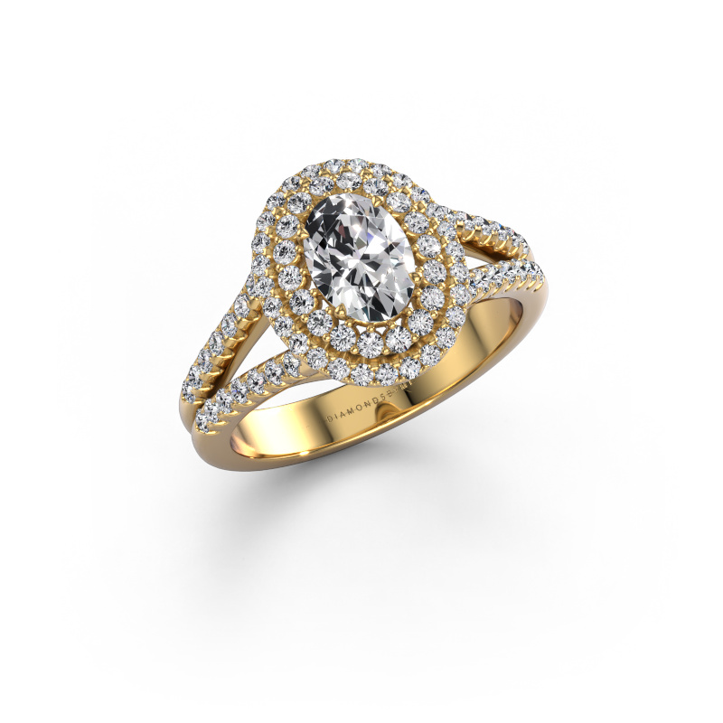 Image of Engagement ring Elvie OVL 585 gold Diamond 1.185 crt