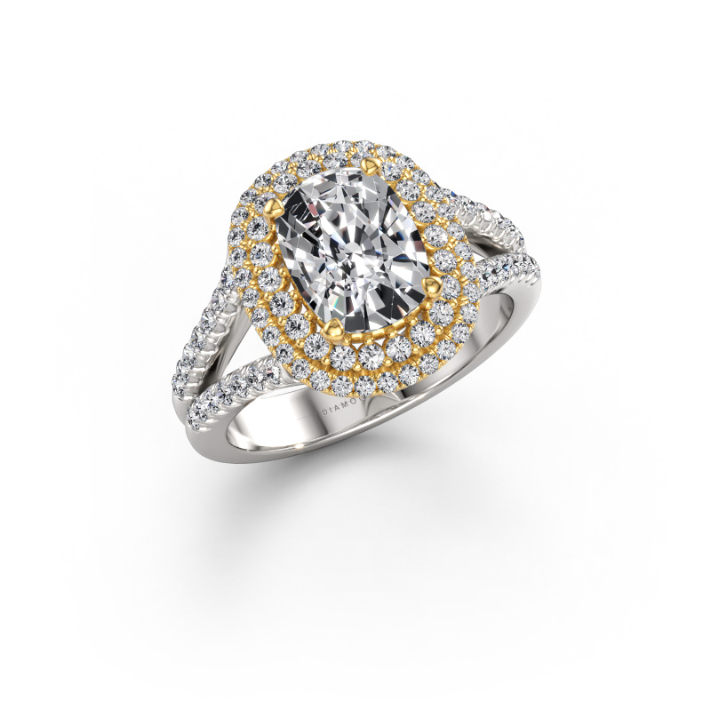 Bild von Verlobungsring Elvie CSH 585 Weißgold Diamant 2.545 crt