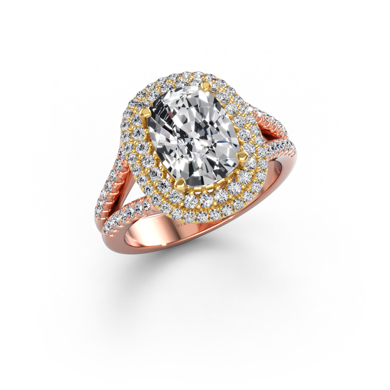 Image of Engagement ring Elvie CSH 585 rose gold Lab-grown diamond 3.07 crt