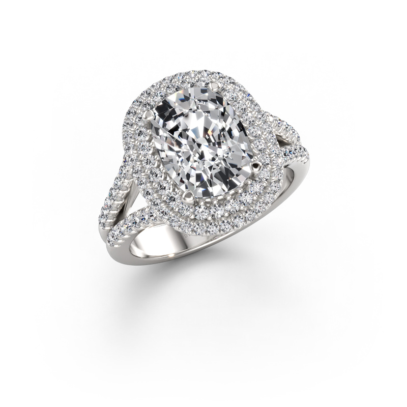 Image of Engagement ring Elvie CSH 950 platinum Lab-grown diamond 3.585 crt