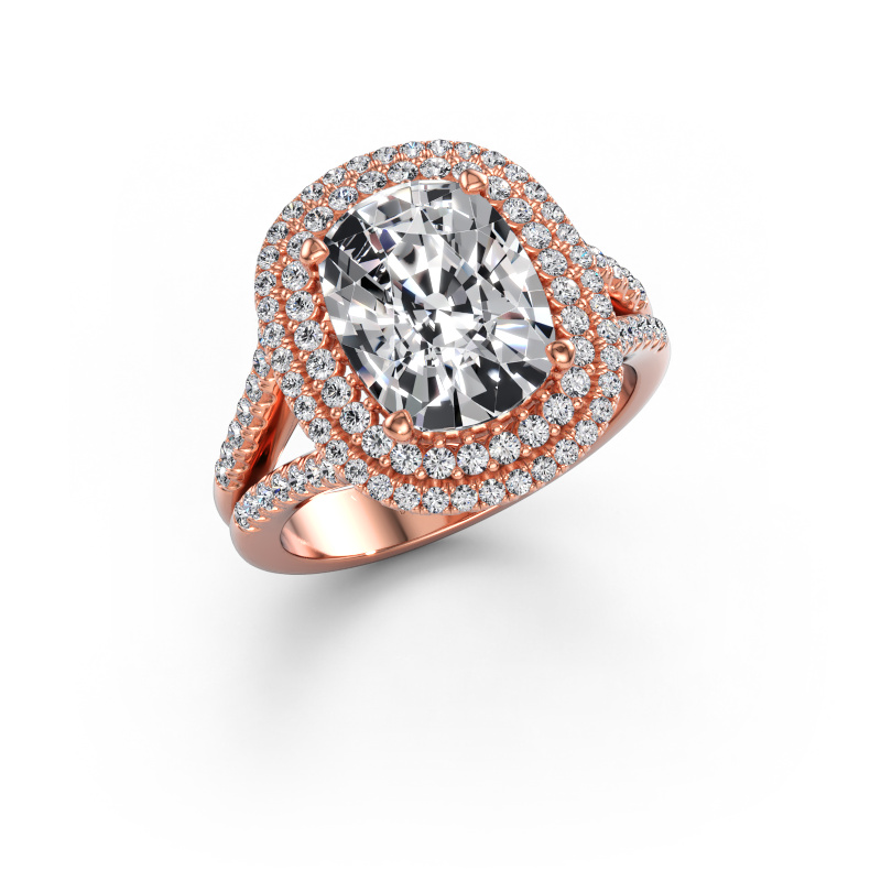 Immagine di Anello di fidanzamento Elvie CSH 585 oro rosa Diamante 4.12 crt