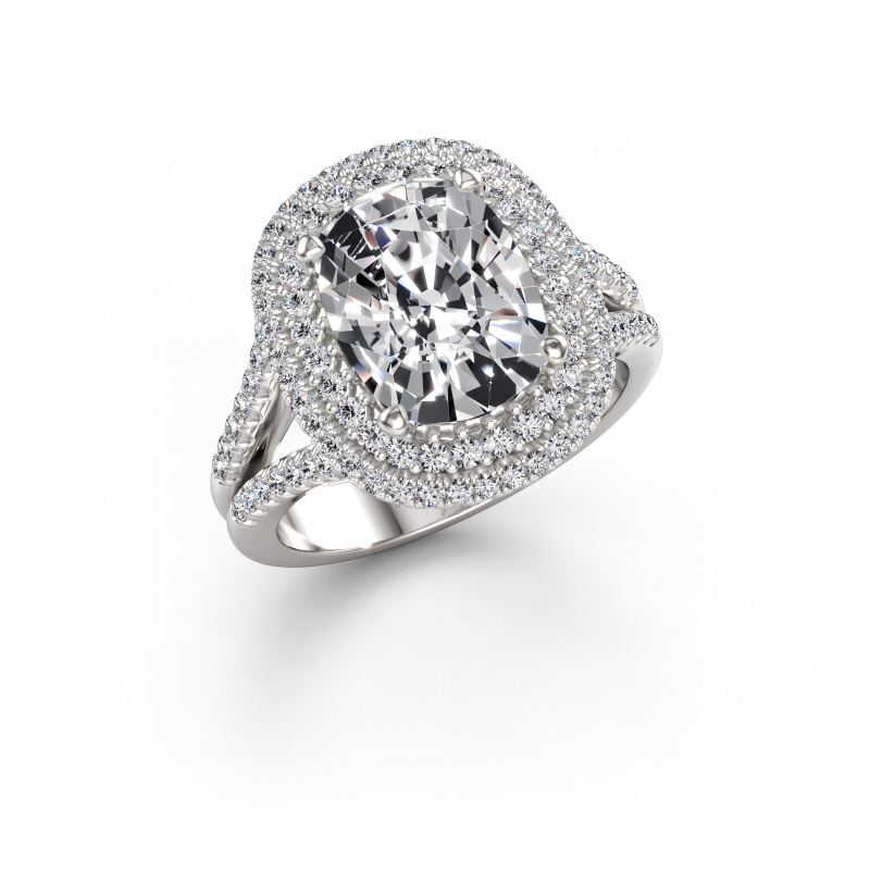 Image of Engagement ring Elvie CSH 950 platinum Lab-grown diamond 4.12 crt