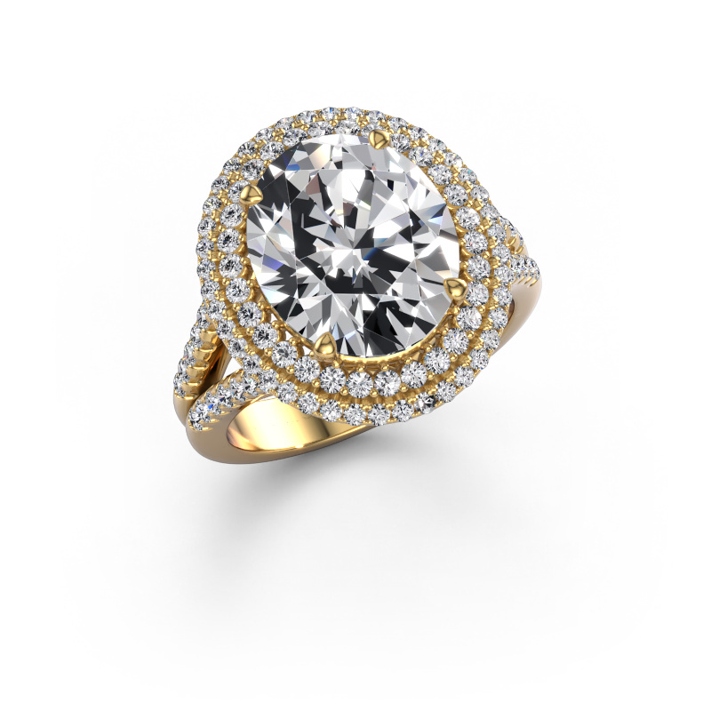 Image of Engagement ring Elvie OVL 585 gold Lab grown diamond 5.695 crt