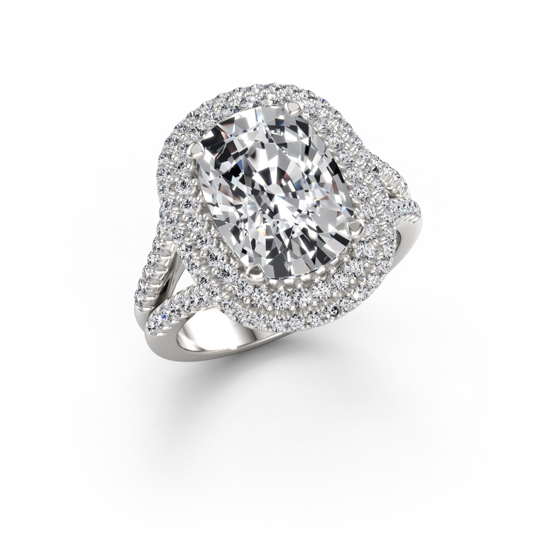 Image of Engagement ring Elvie CSH 950 platinum Lab-grown diamond 5.155 crt