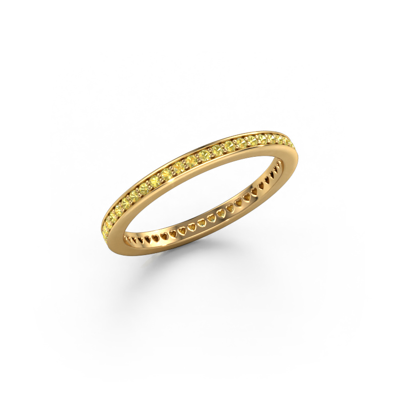 Image of Stackable ring Elvire 1 585 gold Yellow sapphire 1.1 mm