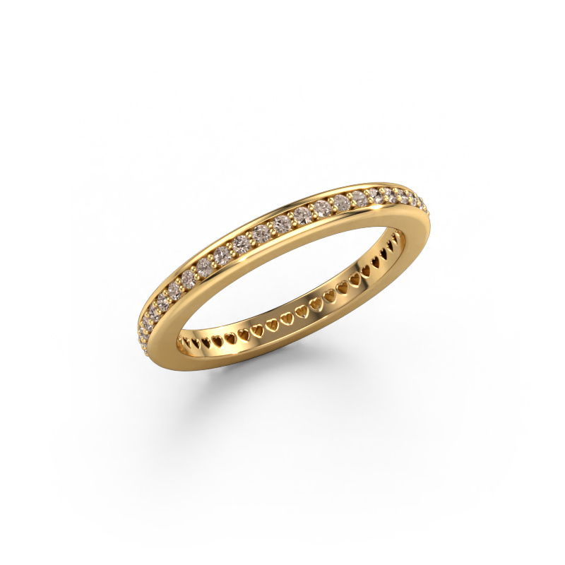 Image de Bague superposable Elvire 2 585 or jaune Diamant brun 0.345 crt