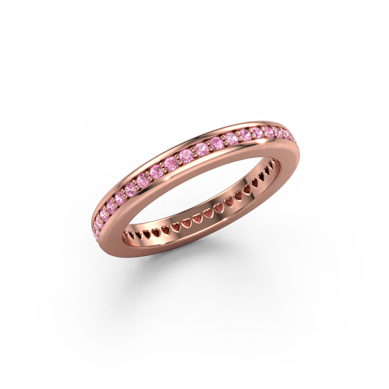 Bild von Vorsteckring Elvire 3 585 Roségold Pink Saphir 1.3 mm