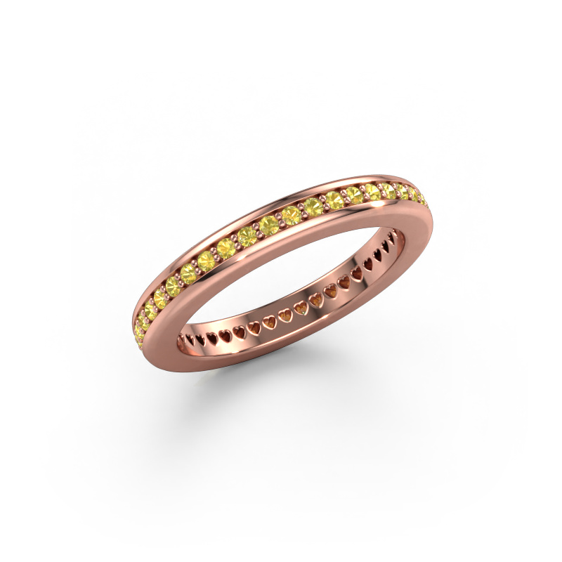 Image de Bague superposable Elvire 3 585 or rose Saphir jaune 1.3 mm