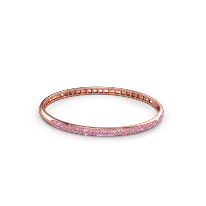 Bild av Armring Emely 4mm 585 roséguld Rosa safir 1.1 mm