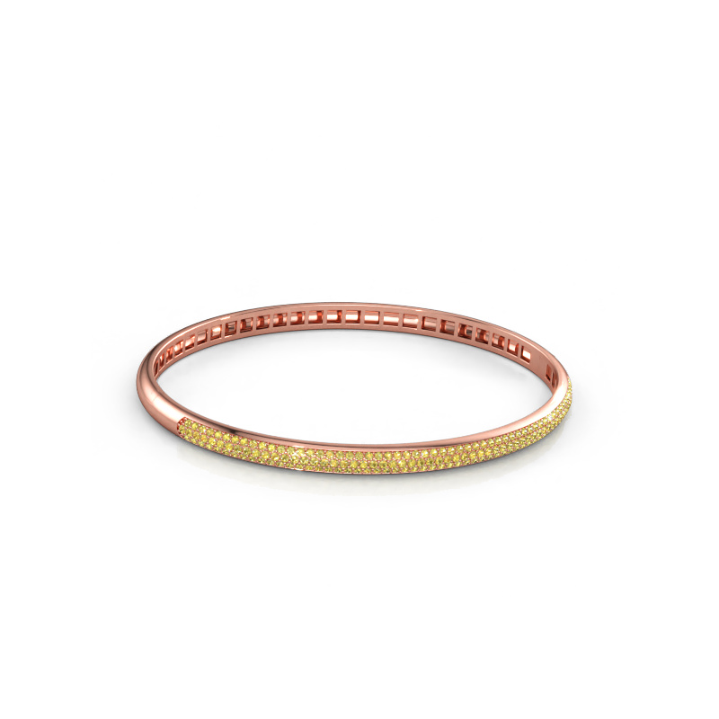 Bild av Armring Emely 4mm 585 roséguld Gul safir 1.1 mm