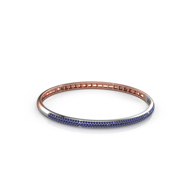 Image of Bangle Emely 4mm 585 rose gold Sapphire 1.1 mm