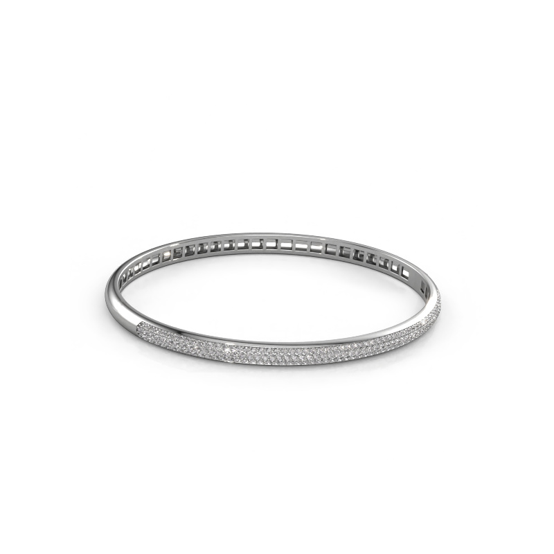 Bild von Armreif Emely 4mm 585 Weißgold Zirkonia 1.1 mm