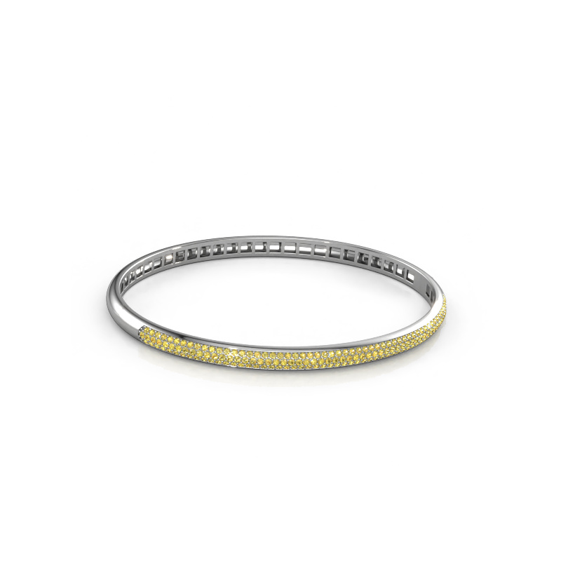 Bild von Armreif Emely 4mm 585 Weißgold Gelb Saphir 1.1 mm