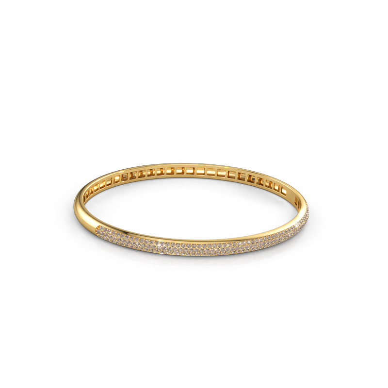 Immagine di Bracciale rigido Emely 4mm 585 oro Diamante marrone 1.178 crt