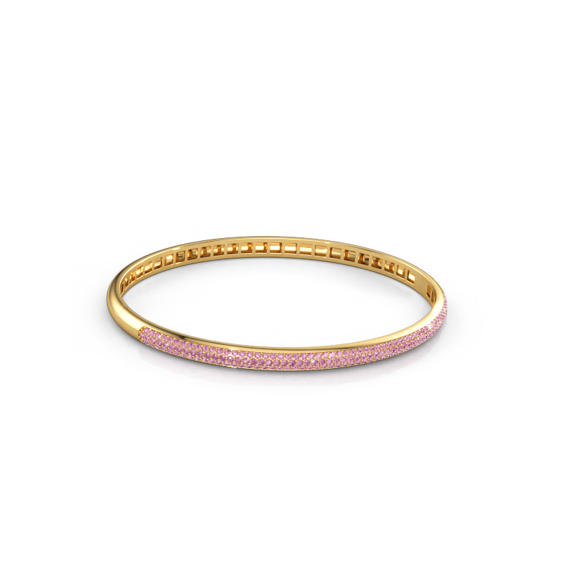 Bild av Armring Emely 4mm 585 gult guld Rosa safir 1.1 mm