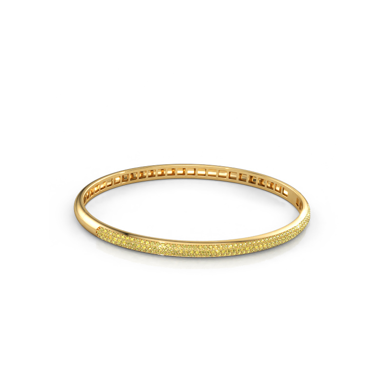 Immagine di Bracciale rigido Emely 4mm 585 oro Zaffiro giallo 1.1 mm