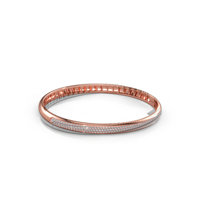 Immagine di Bracciale Emely 5mm 585 oro rosa Diamante 1.178 crt