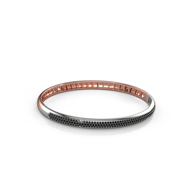 Afbeelding van Armband Emely 5mm 585 rosé goud Zwarte diamant 1.409 crt