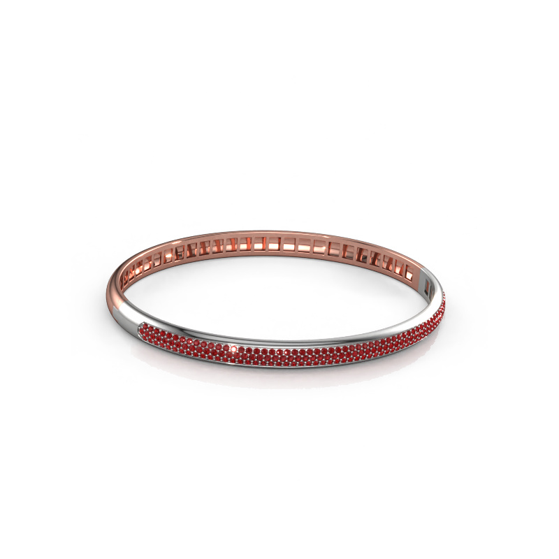Afbeelding van Armband Emely 5mm 585 rosé goud Robijn 1.1 mm
