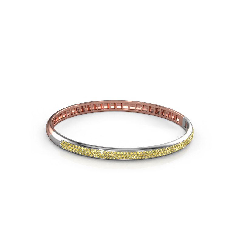 Image of Bracelet Emely 5mm 585 rose gold Yellow sapphire 1.1 mm