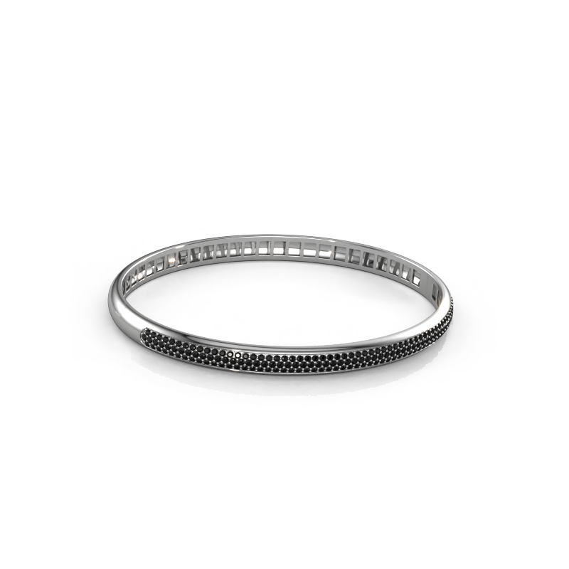 Image of Bracelet Emely 5mm 585 white gold Black diamond 1.409 crt