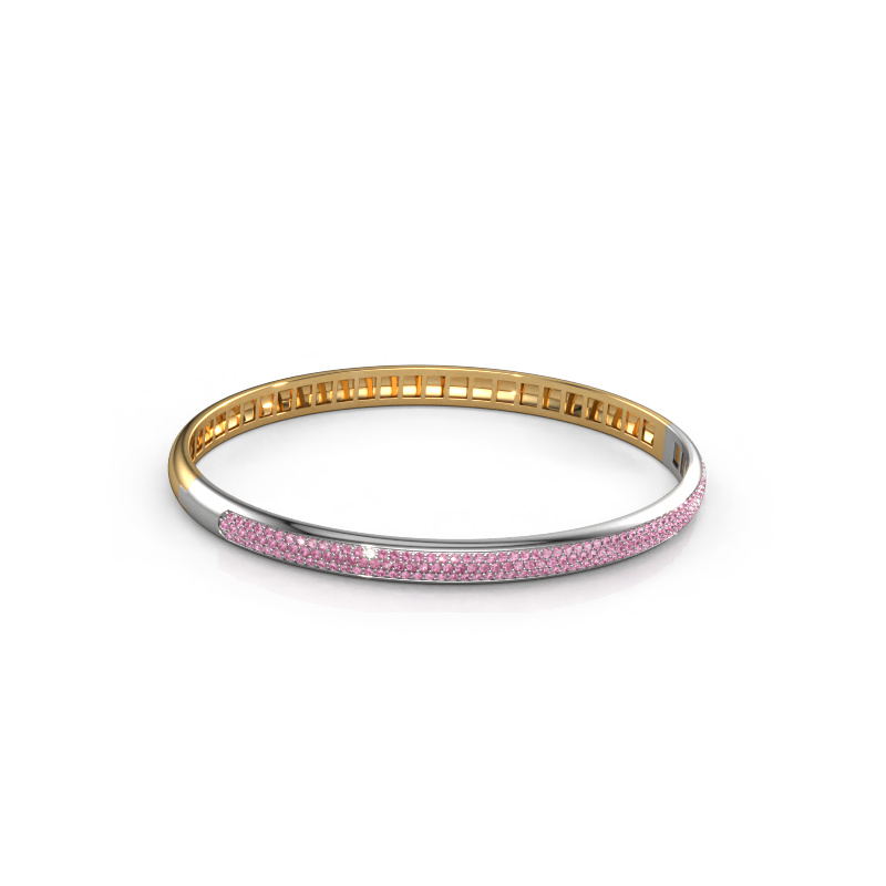 Image of Bracelet Emely 5mm 585 gold Pink sapphire 1.1 mm
