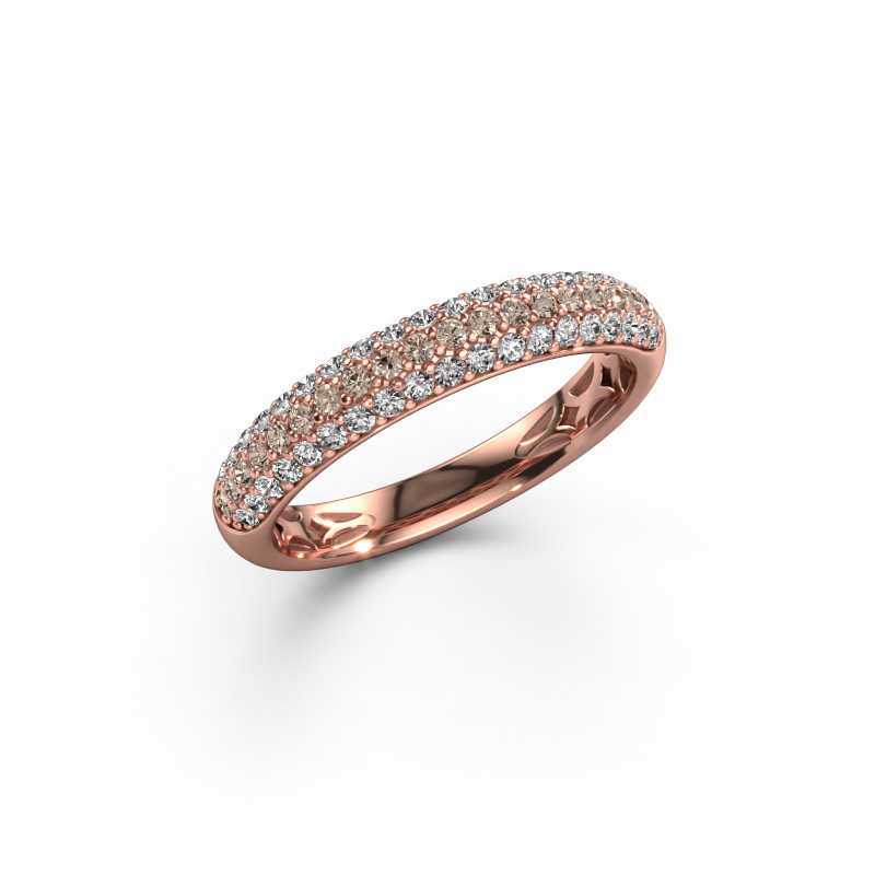 Image de Bague Emely 2 585 or rose Diamant brun 0.557 crt