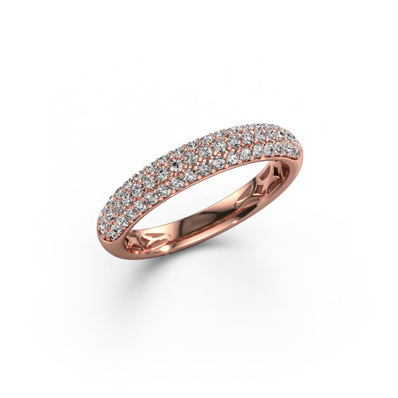 Image of Ring Emely 2 585 rose gold Zirconia 1.3 mm