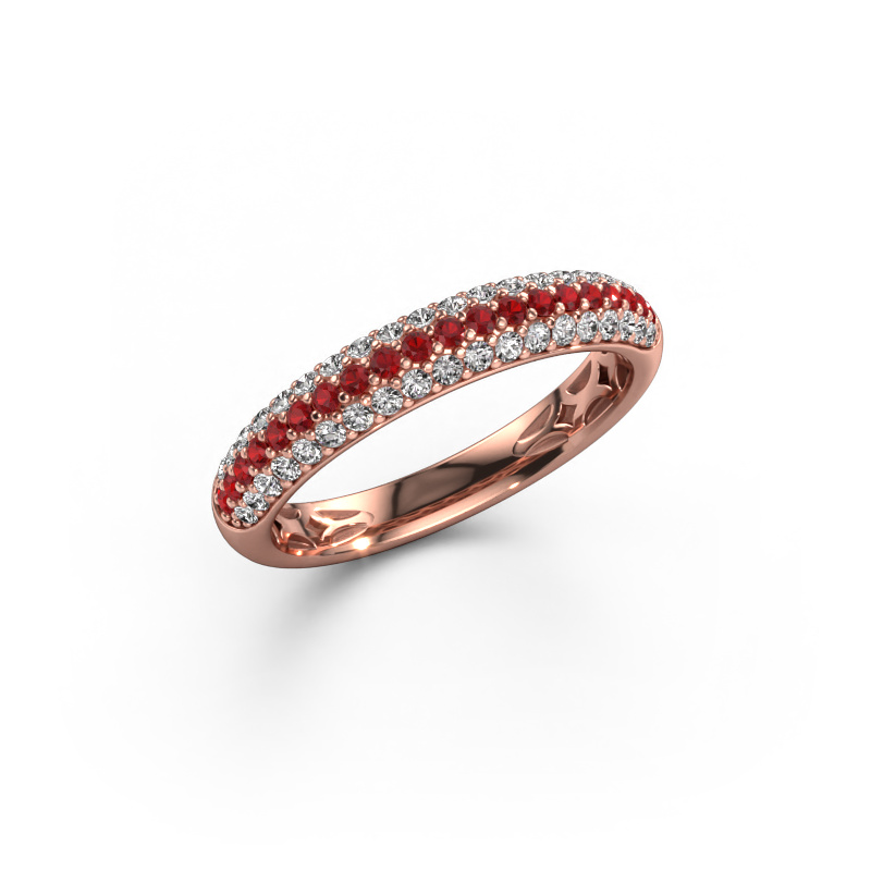 Image of Ring Emely 2 585 rose gold Ruby 1.3 mm