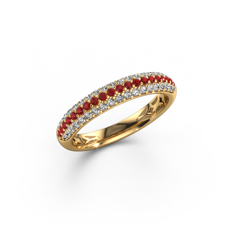 Image of Ring Emely 2 585 gold Ruby 1.3 mm