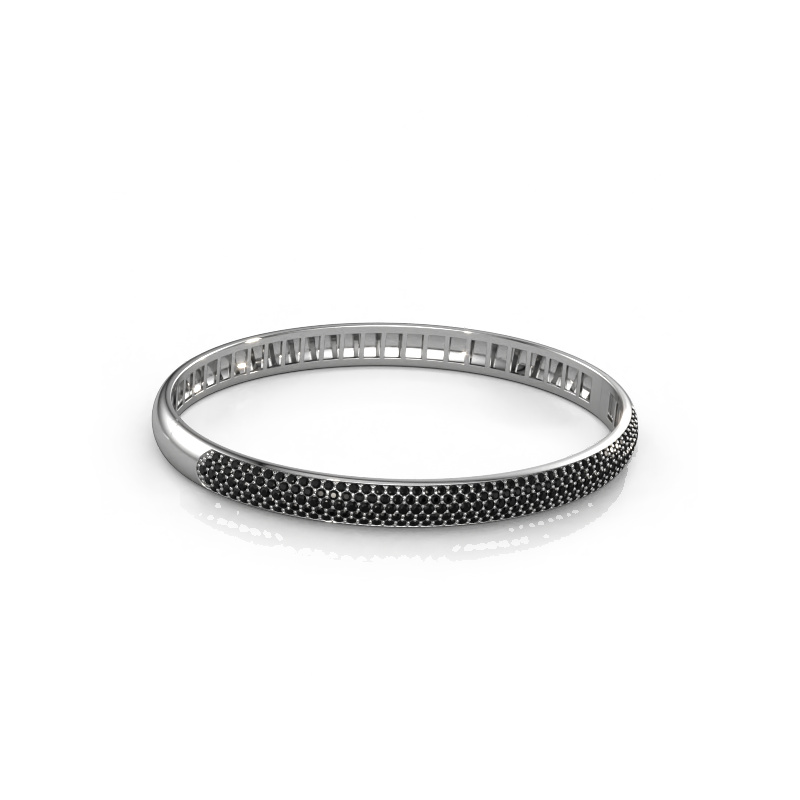 Image of Bracelet Emely 6mm 585 white gold Black diamond 2.416 crt