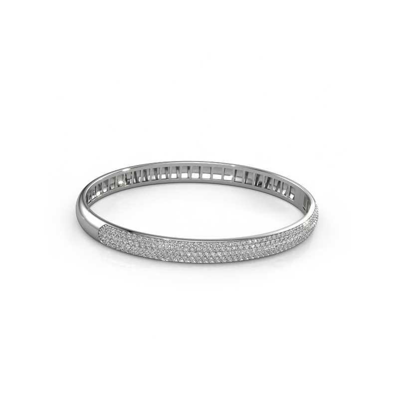 Afbeelding van Armband Emely 6mm 585 witgoud Zirkonia 1.2 mm