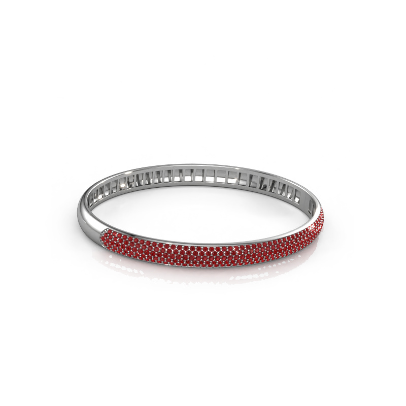 Image of Bracelet Emely 6mm 585 white gold Ruby 1.2 mm