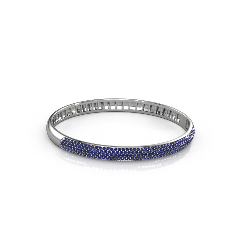 Image of Bracelet Emely 6mm 585 white gold Sapphire 1.2 mm
