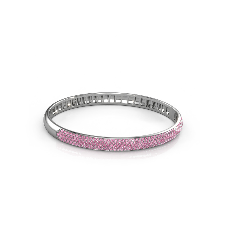 Bild von Armband Emely 6mm 585 Weißgold Pink Saphir 1.2 mm