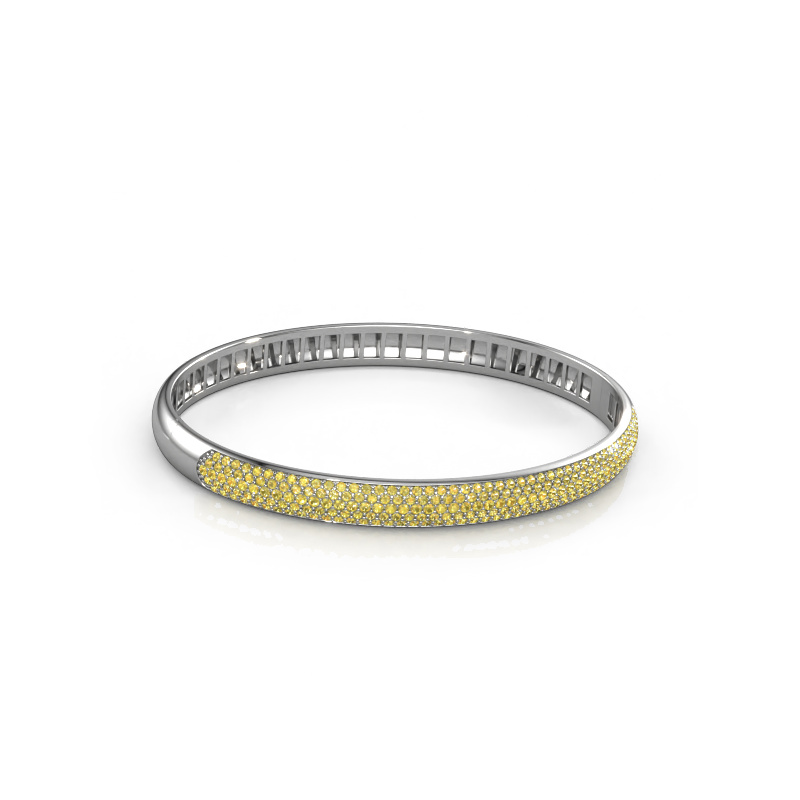 Image de Bracelet Emely 6mm 585 or blanc Saphir jaune 1.2 mm