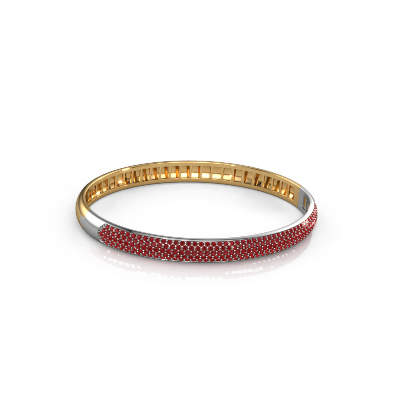 Image of Bracelet Emely 6mm 585 gold Ruby 1.2 mm