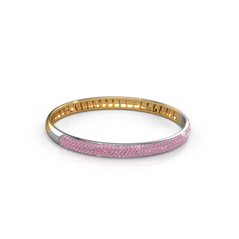 Image of Bracelet Emely 6mm 585 gold Pink sapphire 1.2 mm