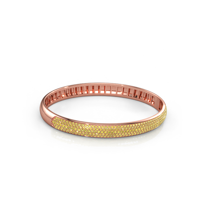Immagine di Bracciale rigido Emely 7mm 585 oro rosa Zaffiro giallo 1.2 mm