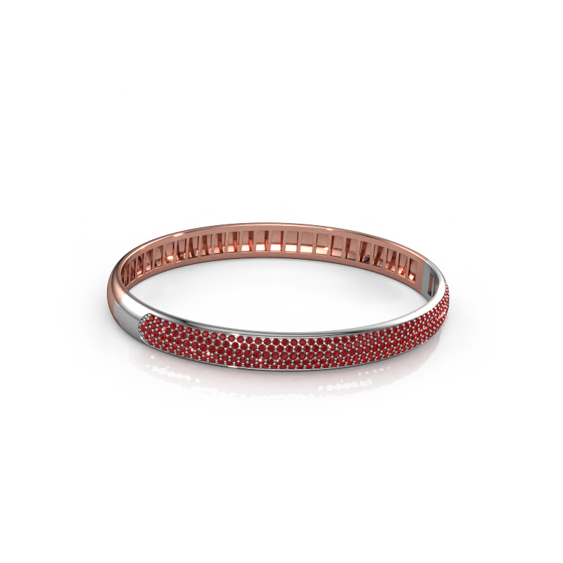 Image of Bangle Emely 7mm 585 rose gold Ruby 1.2 mm
