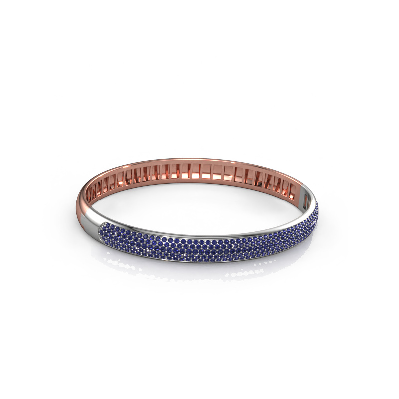 Image of Bangle Emely 7mm 585 rose gold Sapphire 1.2 mm