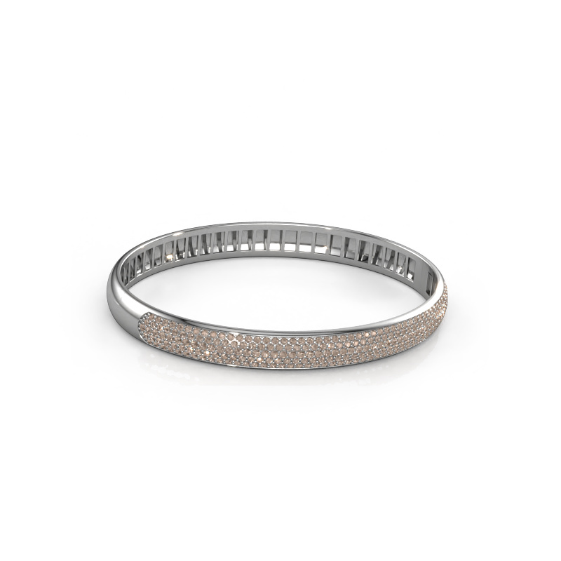 Image of Bangle Emely 7mm 585 white gold Brown diamond 2.013 crt