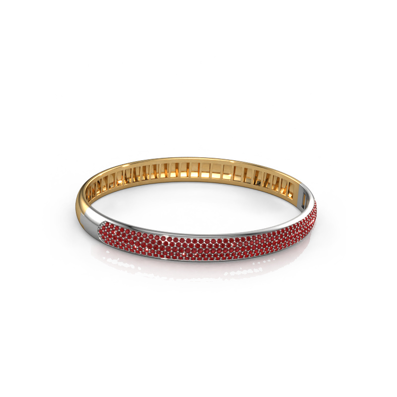 Image of Bangle Emely 7mm 585 gold Ruby 1.2 mm