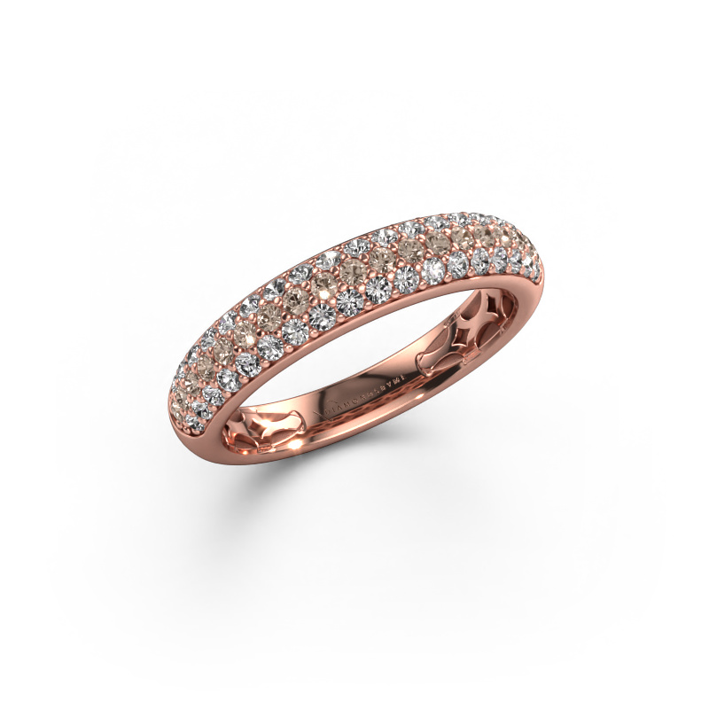 Bild von Ring Emely 4 585 Roségold Braun Diamant 0.626 crt