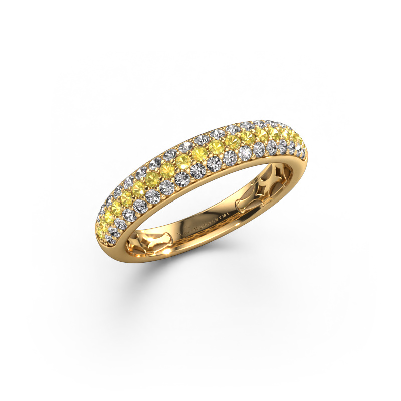 Image de Bague Emely 4 585 or jaune Saphir jaune 1.4 mm