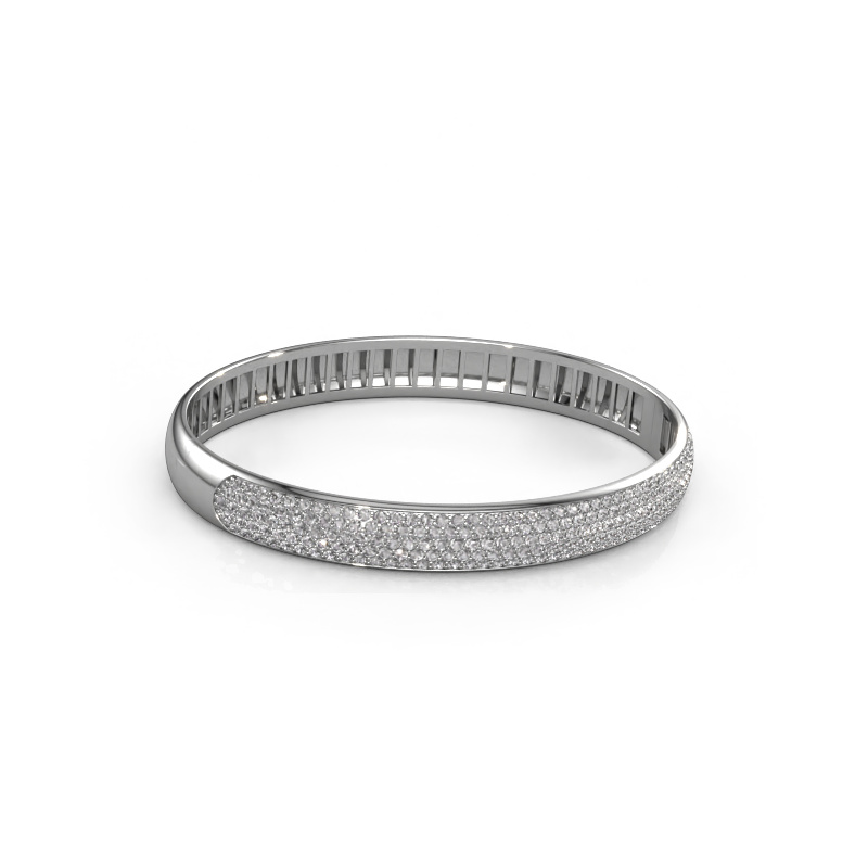 Image of Bangle Emely 8mm 585 white gold Lab-grown diamond 3.036 crt