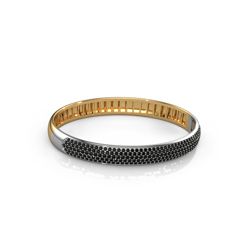 Image of Bangle Emely 8mm 585 gold Black diamond 3.643 crt