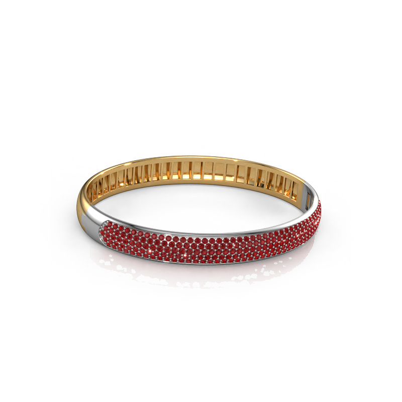 Image of Bangle Emely 8mm 585 gold Ruby 1.4 mm