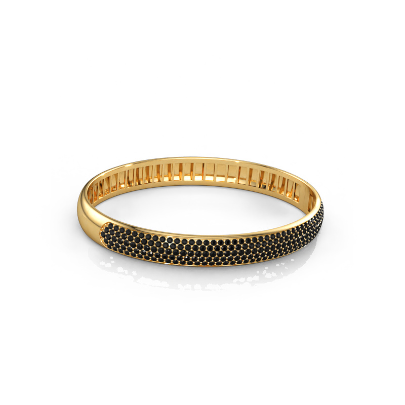 Image of Bangle Emely 8mm 585 gold Black diamond 3.643 crt
